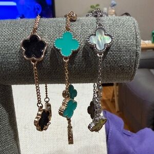 Clover Charm Bracelets set of 3
